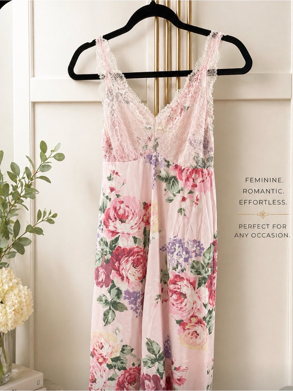 Floral Lace Slip Dress – Flora Nikrooz (Size S)